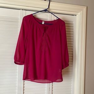 Pink Long Sleeve blouse 👚 size small